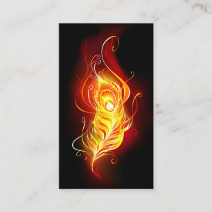Fire Peacock Feather Referral Card
