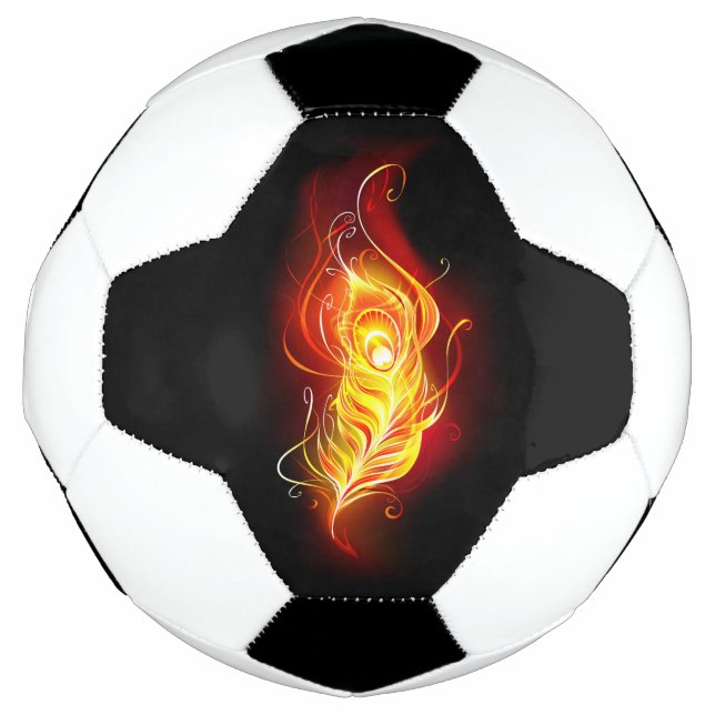 Fire Peacock Feather Soccer Ball (Front)