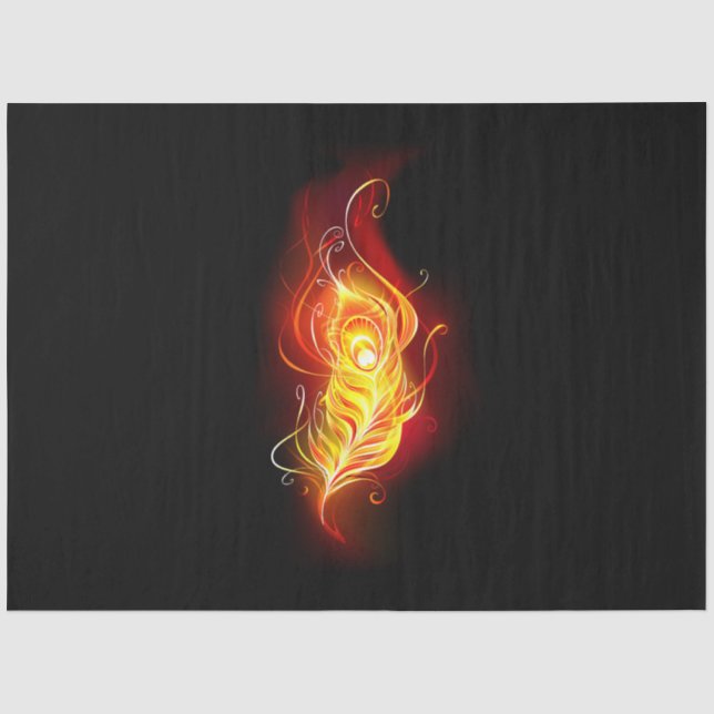 Fire Peacock Feather Tissue Paper (Front)