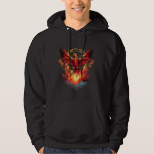 Fire Phoenix Bird Mythical Bird Phoenix Rising Rej Hoodie