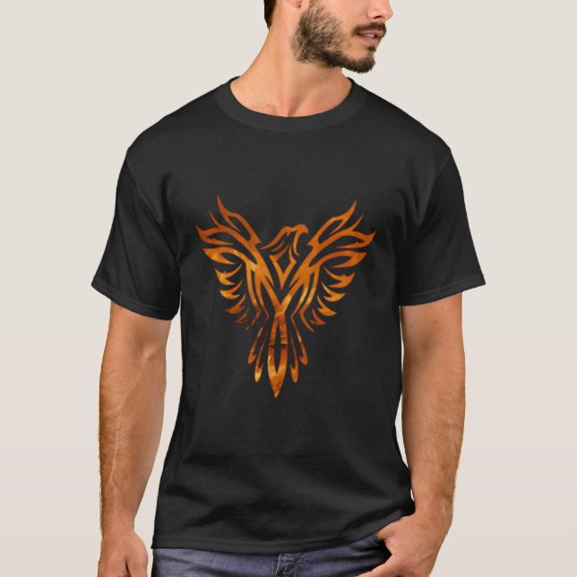 Fire Phoenix Mythical Bird Rising Born Again T-Shirt (Front)