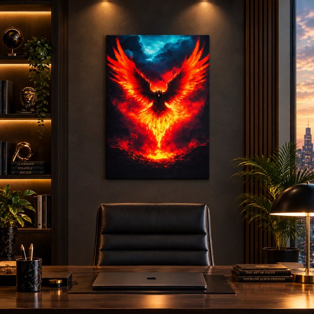 Fire Phoenix Rising Canvas Print (Creator Uploaded)