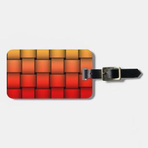 Fire Plaid Happy Birthday Luggage Tag
