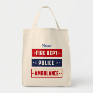 Fire Police Ambulance Logo Thunder_Cove Tote Bag