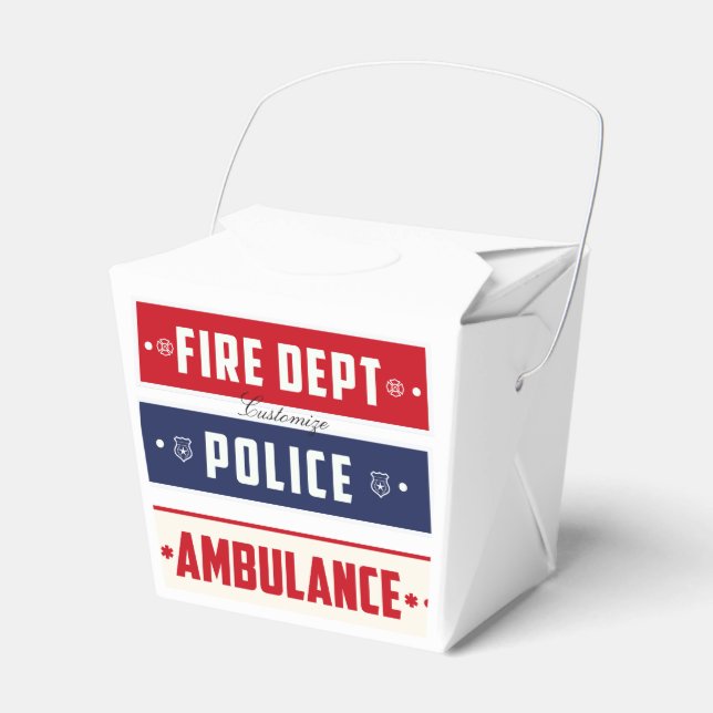 Fire Police Ambulance Thunder_Cove Favour Box (Front Side)
