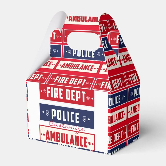 Fire Police Ambulance Thunder_Cove Favour Box (Front Side)