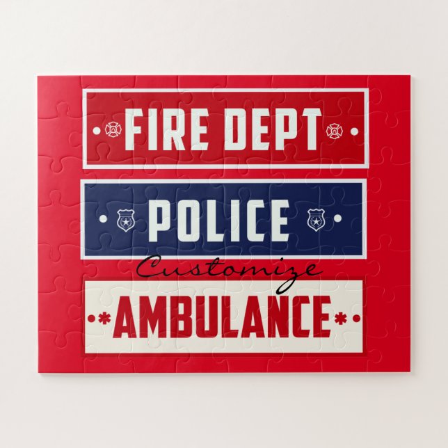 Fire Police Ambulance Thunder_Cove Jigsaw Puzzle (Horizontal)