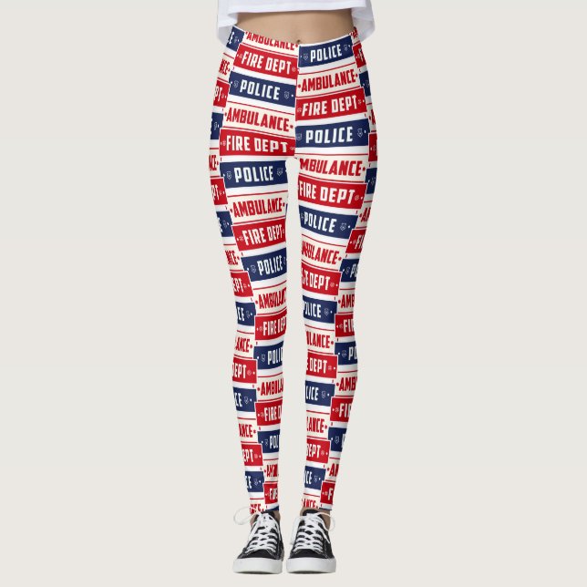 Fire Police Ambulance Thunder_Cove Leggings (Front)
