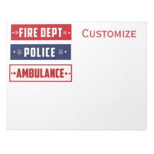 Fire Police Ambulance Thunder_Cove  Notepad