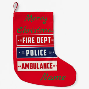 Fire Police Ambulance Thunder_Cove Small Christmas Stocking