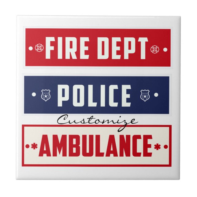 Fire Police Ambulance Thunder_Cove Tile (Front)