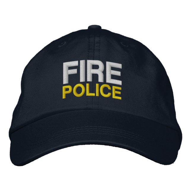 FIRE POLICE EMBROIDERED BASEBALL CAP (Front)