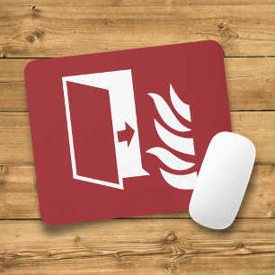 Fire Protection Door Safety Sign Mouse Pad