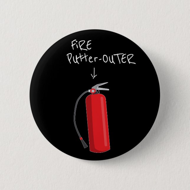 Fire Putter Outer Fire Extinguisher 6 Cm Round Badge (Front)