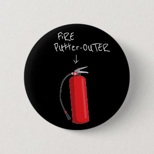 Fire Putter Outer Fire Extinguisher 6 Cm Round Badge
