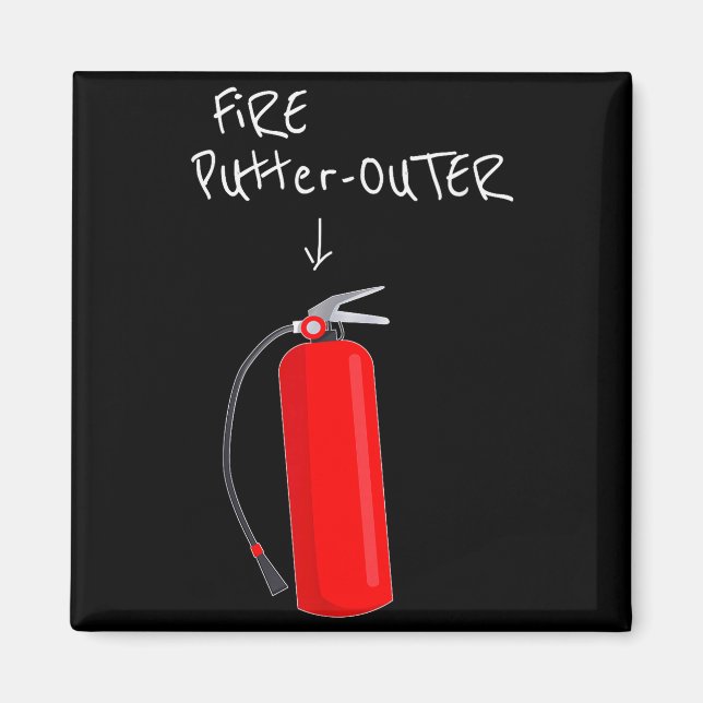 Fire Putter Outer Fire Extinguisher Fire Fighter F Magnet (Front)