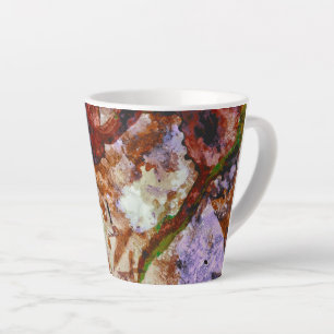 Fire Quartz Crystal Geode Marble Abstract Latte Mug