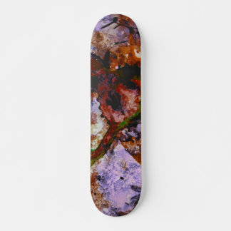 Fire Quartz Crystal Geode Marble Abstract Skateboard
