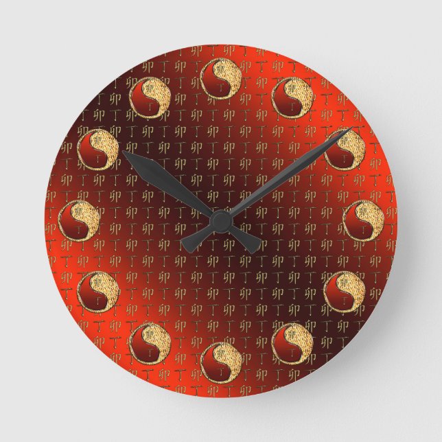 Fire Rabbit Round Clock (Front)