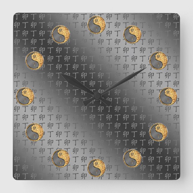 Fire Rabbit Square Wall Clock (Front)