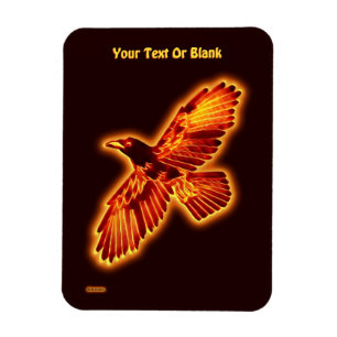 Fire Raven Magnet