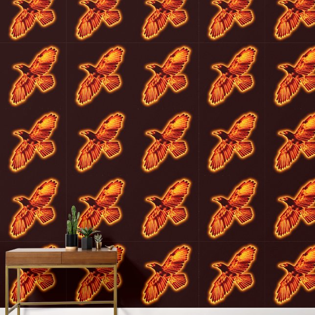 Fire Raven Wallpaper (Hallway)