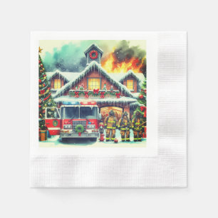 Fire relief concert thank you for firefighters napkin