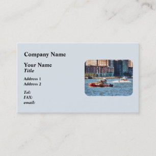 Fire Rescue Boat Hudson River Business Card