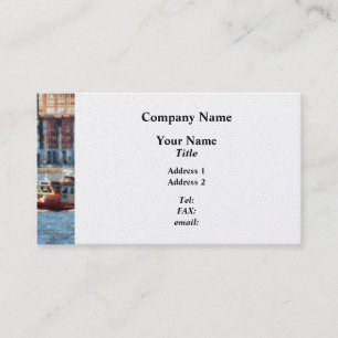 Fire Rescue Boat Hudson Rivert - Platinum Finish Business Card