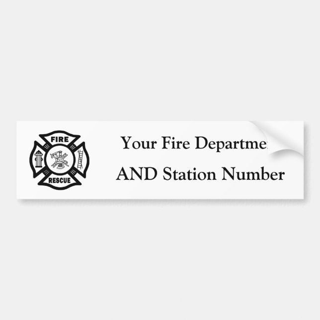 Fire Rescue Bumper Sticker (Front)