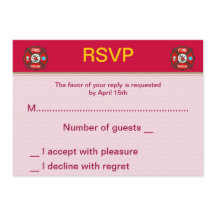 Fire-Rescue EMT Wedding RSVP Cards