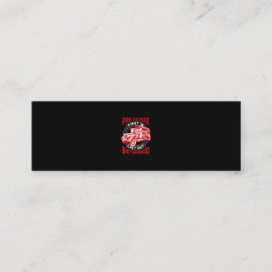 Fire Rescue First Last Out Brotherhood Firefighter Mini Business Card