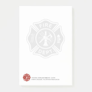Fire Rescue Maltese Cross Post-it Notes