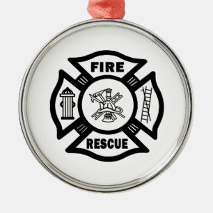 Fire Rescue Metal Tree Decoration