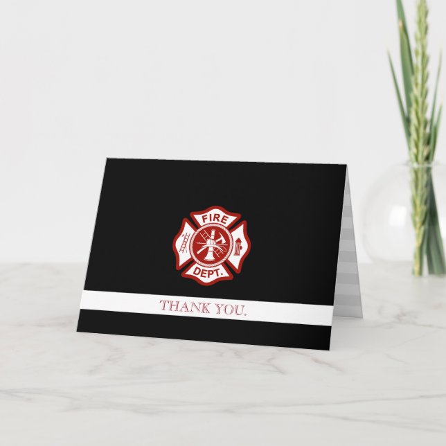 Fire Rescue Professional Customised Thank You Card (Front)