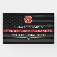 Fire Rescue Themed American Flag Dark Backdrop