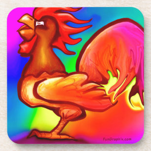 Fire Rooster Coaster
