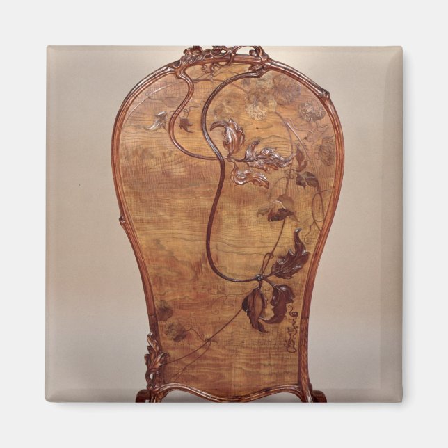 Fire screen with marquetry of various woods magnet (Front)