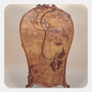 Fire screen with marquetry of various woods square sticker