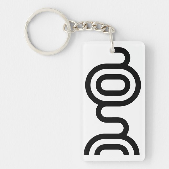 Fire Serpent Reiki Symbol Like Letter G Key Ring (Front)