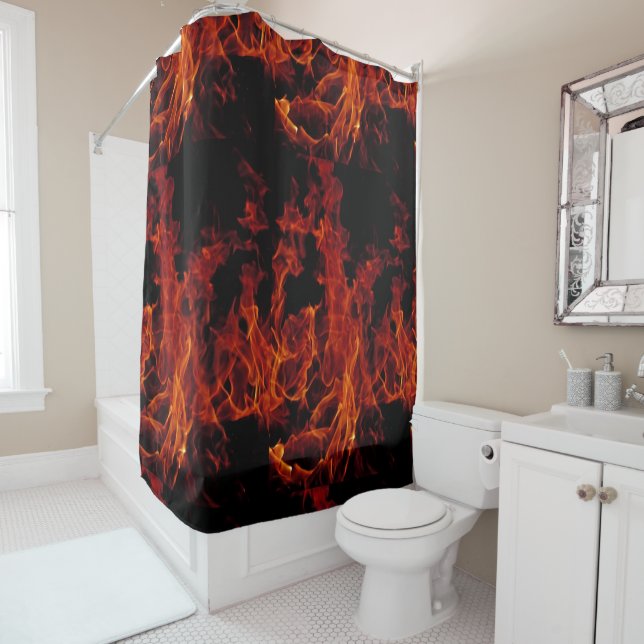 Fire Shower Curtain (In Situ)