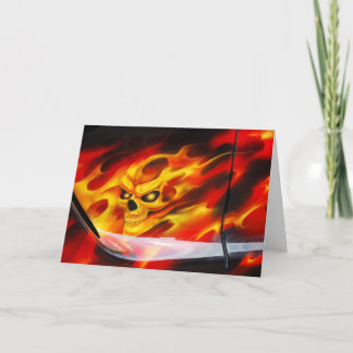 Fire Skull Card