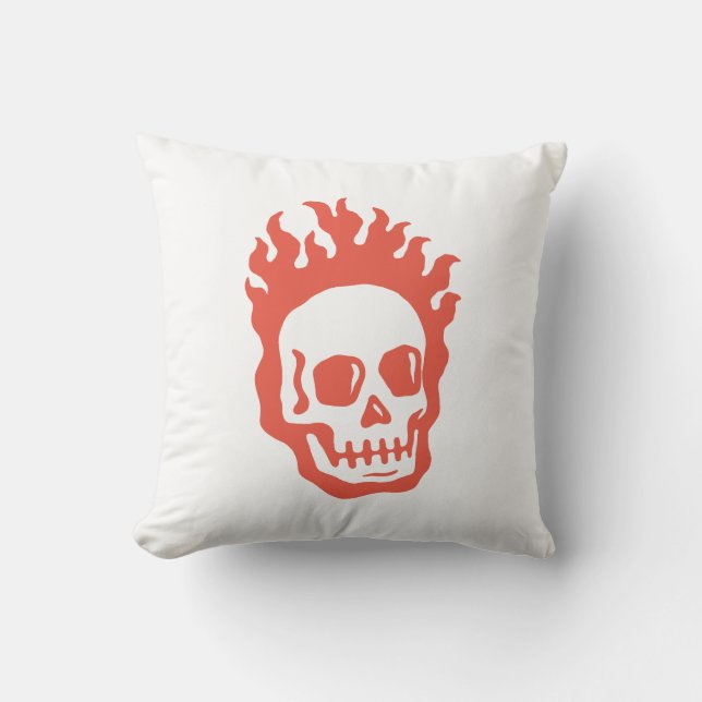 Fire Skull Cushion (Front)