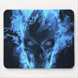 fire skull mouse pad