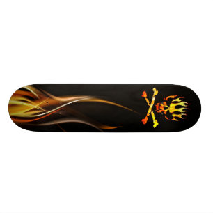 Fire Skull Skateboard