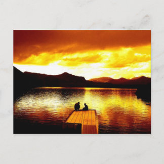 Fire Sky on the Pier - Postcard