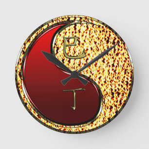 Fire Snake Round Clock