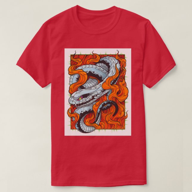 Fire Snake  T-Shirt (Design Front)