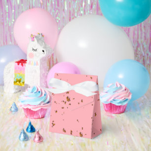 Fire Sparks Overlay Your Photo Blush Pink Favour Box