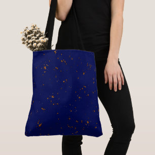 Fire Sparks Overlay Your Photo Bonfire Ashes Blue Tote Bag